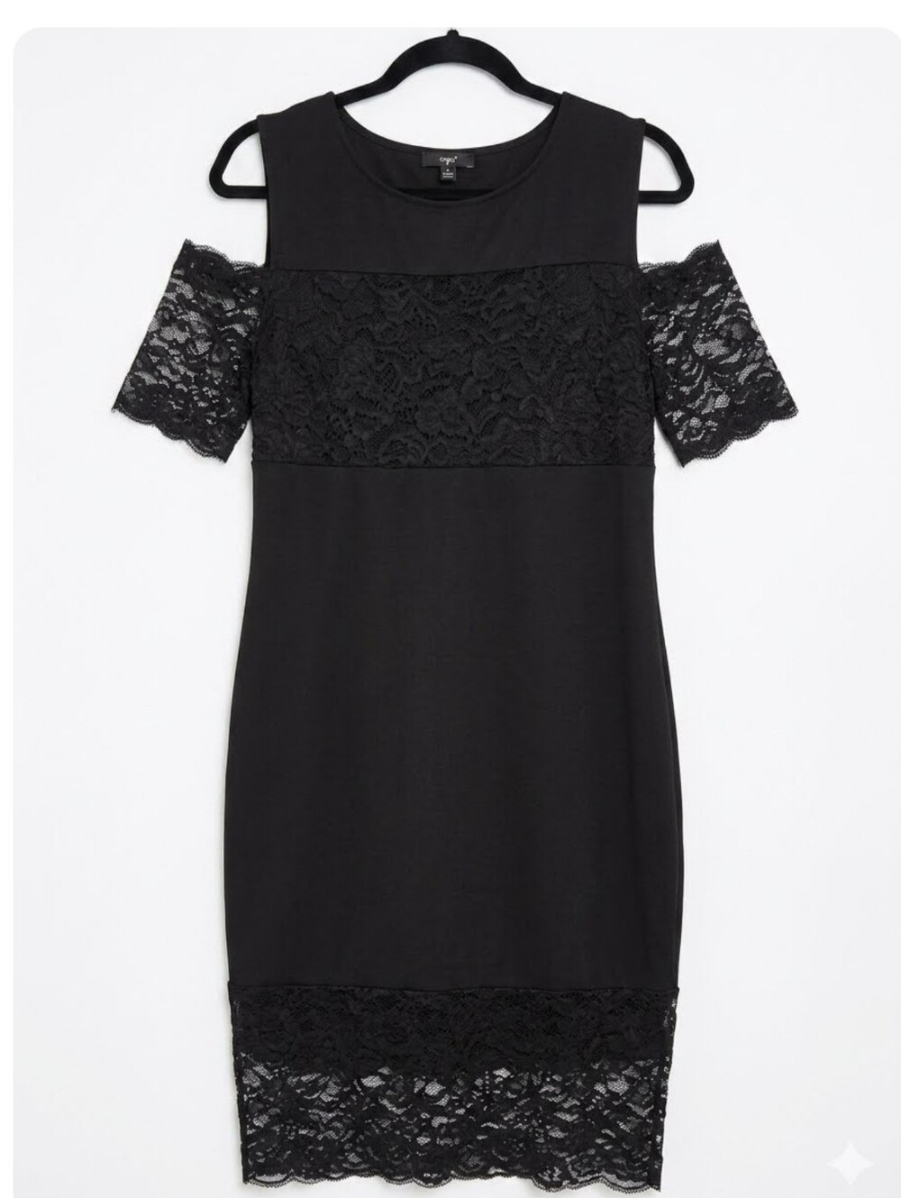 Must Have Cold-Shoulder Black Lace Dress Sz XL  NWT